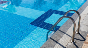 pool ladder header