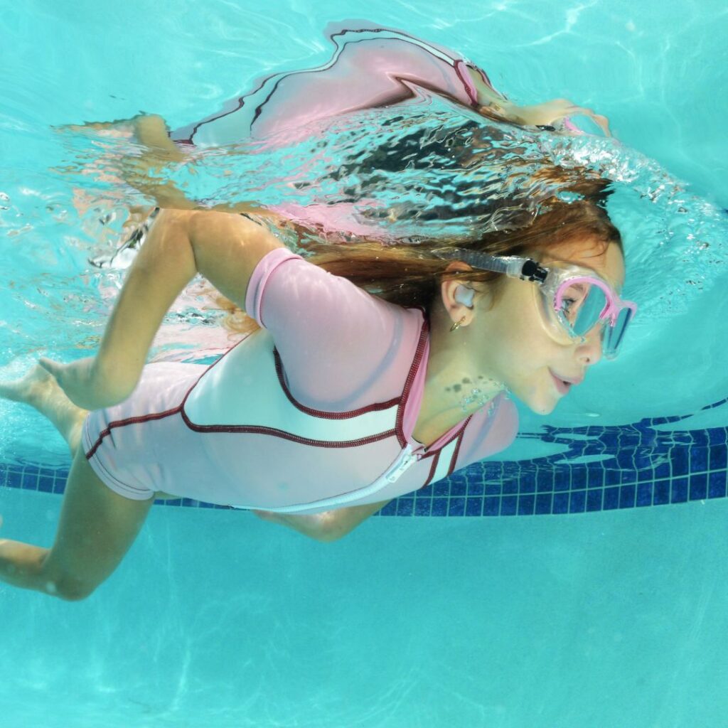 Child swimming